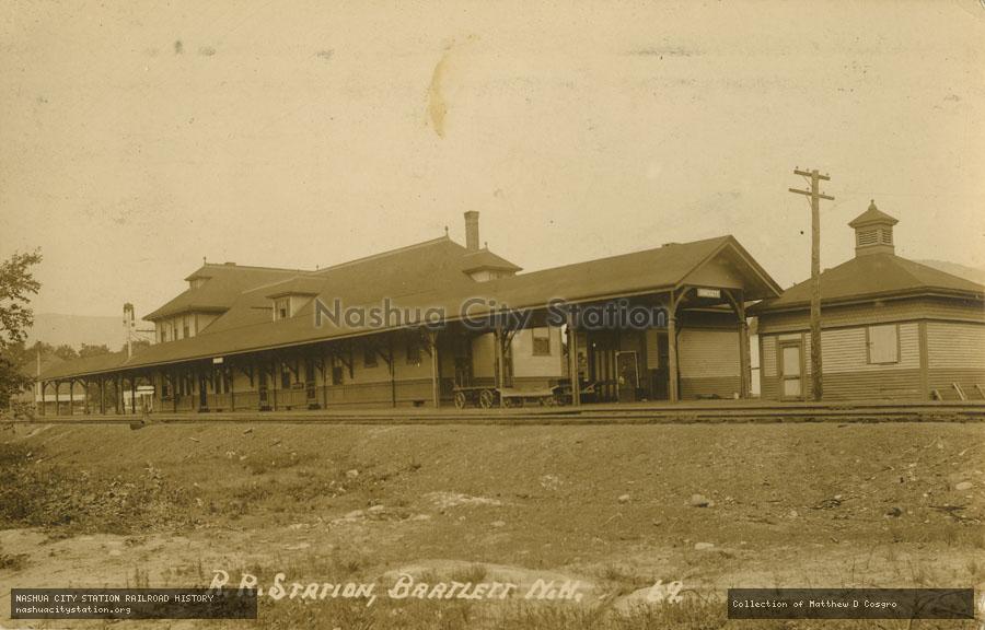 Postcard: Railroad Station, Bartlett, New Hampshire